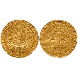 Henry VI, first reign (1422-61),Â Gold Noble of six shillings and eight pence, Calais Mint, Annulet