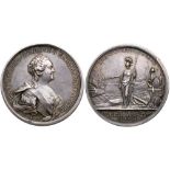 Medal. Silver. By S. Yudin. Peace with Turkey, 1774.
