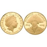 Elizabeth II (1952 -), Gold proof Crown of Five Pounds, 2005