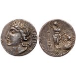 Social War. Marsic Confederation. Silver Denarius (3.83 g), 90-88 BC