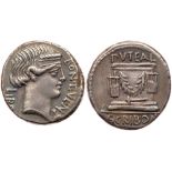 L. Scribonius Libo. Silver Denarius (4.00 g), 62 BC