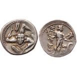 L. Cornelius Lentulus and C. Claudius Marcellus. Silver Denarius (3.74 g), 49 BC