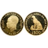 Tanzania. Gold 1500 Shilingi, 1974