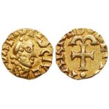 Merovingians, Paris. Gold Tremissis (1.23 g), ca. 600-750. VF