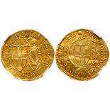 Commonwealth (1649-60), Gold Half-Unite or Double Crown of ten shillings, 1651