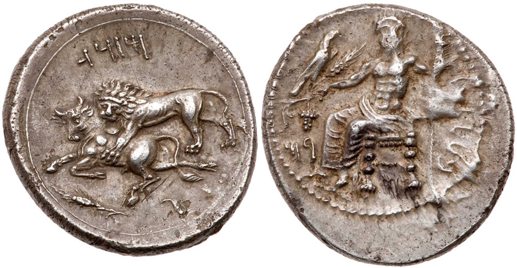 Cilicia, Tarsos. Mazaios. Silver Stater (10.76 g), Satrap of Cilicia, 361/0-334 BC. VF
