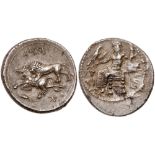 Cilicia, Tarsos. Mazaios. Silver Stater (10.76 g), Satrap of Cilicia, 361/0-334 BC. VF