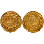 Commonwealth (1649-60), Gold Unite of twenty shillings, 1653