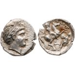 Paeonian Kingdom. Patraos. Silver Tetradrachm (12.64 g), 335-315 BC. EF