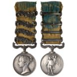 Crimean War medal pair to Michael Callaghan, 63rd Regiment. British Crimean War Medal.