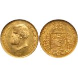 Brazil. Pedro II (1831-1889). Gold 10000 Reis, 1861
