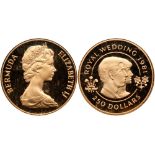 Bermuda. Elizabeth II (1952 to present). Gold Piedfort 250 Dollars, 1981