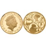 Elizabeth II (1952 -), Gold proof Crown of Five Pounds, 2019