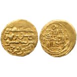 Ilkhanid. Ghazan Mahmud (AH 694-703/1295-1304 AD). Gold Dinar, mint and date off flan, type Tabriz,