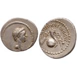 Julius Caesar. Silver Denarius (3.88 g), 44 BC