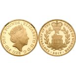 Elizabeth II (1952 -), Gold proof Crown, 2017