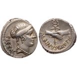 Albinus Bruti f. Silver Denarius (4.02 g), 48 BC