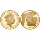 Elizabeth II (1952 -), Gold proof Five Pounds, 2019