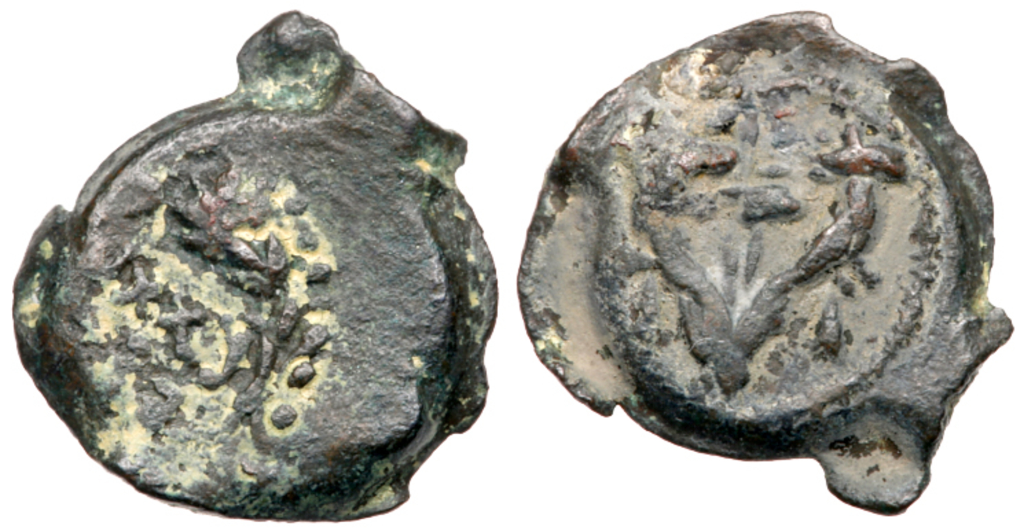 Mattatayah Antigonus (Mattatayah), 40-37 BCE. AE Prutah (2.33 g). VF