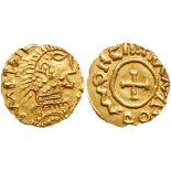 Merovingians, Deverstedt. Gold Tremissis (1.31 g), ca. 600-750. EF