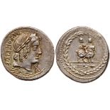 Mn. Fonteius C.f. Silver Denarius (4.02 g), 85 BC