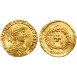 Visigoths in Gaul. Pseudo-imperial issue. Gold Tremissis (1.37 g), 417-507
