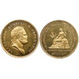 Medal. Gilt Bronze. 35 mm. By T. Wyon. On the Visit of Grand Duchess Catherine Pavlovna to England,