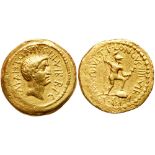 Mark Antony. Gold Aureus (8.02 g), 42 BC