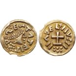 Merovingians, Dorestad. Gold Tremissis (1.20 g), ca. 600-750. VF