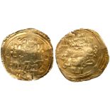 Great Mongols. Anonymous, ca. 1220s-1250 AD. Gold Dinar, Bukhara (?), nd, 3.38g.