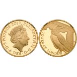 Elizabeth II (1952 -), Gold proof Five Pounds, 2019