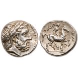 Macedonian Kingdom. Phillip II. Silver Tetradrachm (14.36 g), 359-336 BC. EF