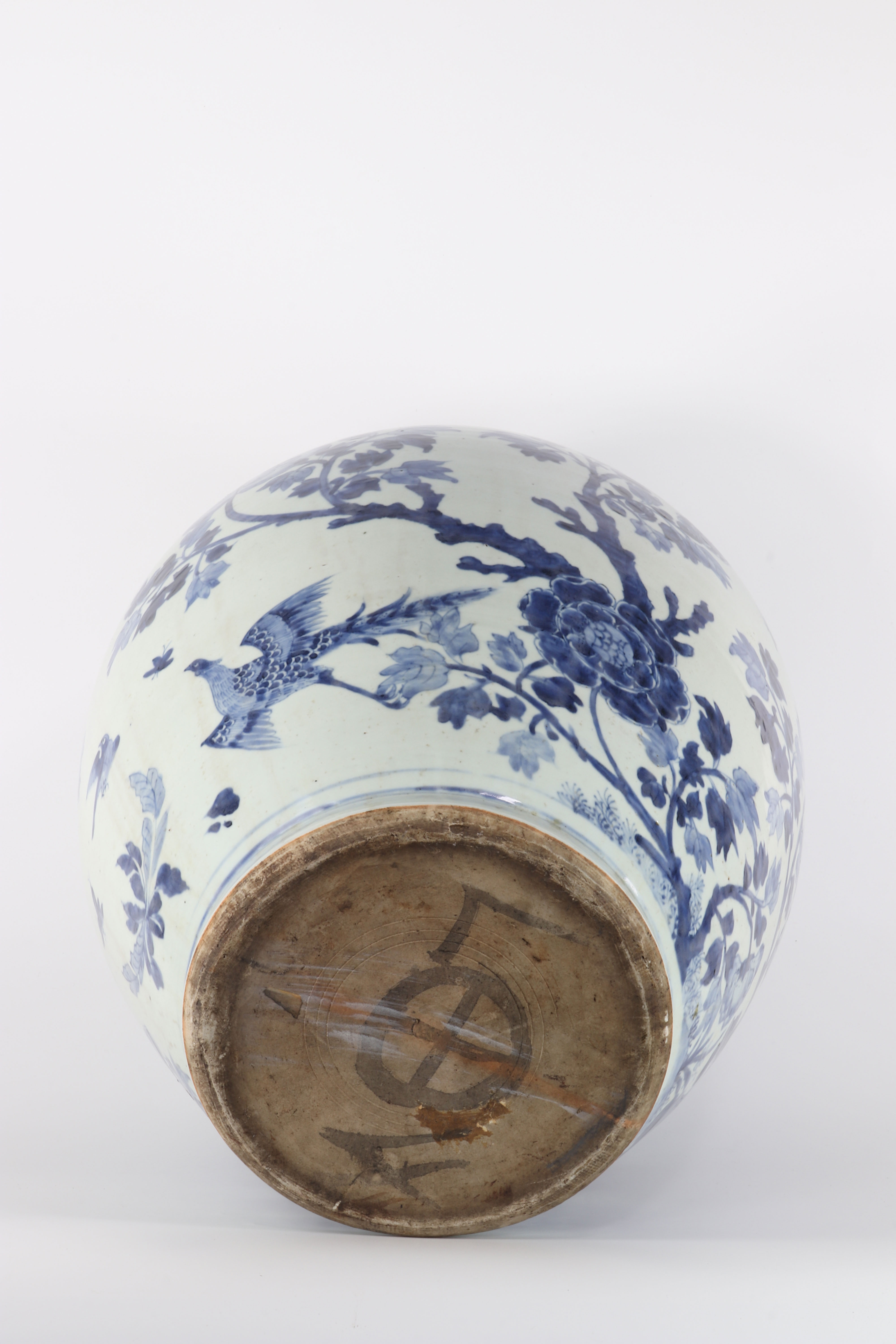 imposant vase chine blanc bleu transition décor de phénix et faisans 17ème [...] - Bild 8 aus 8