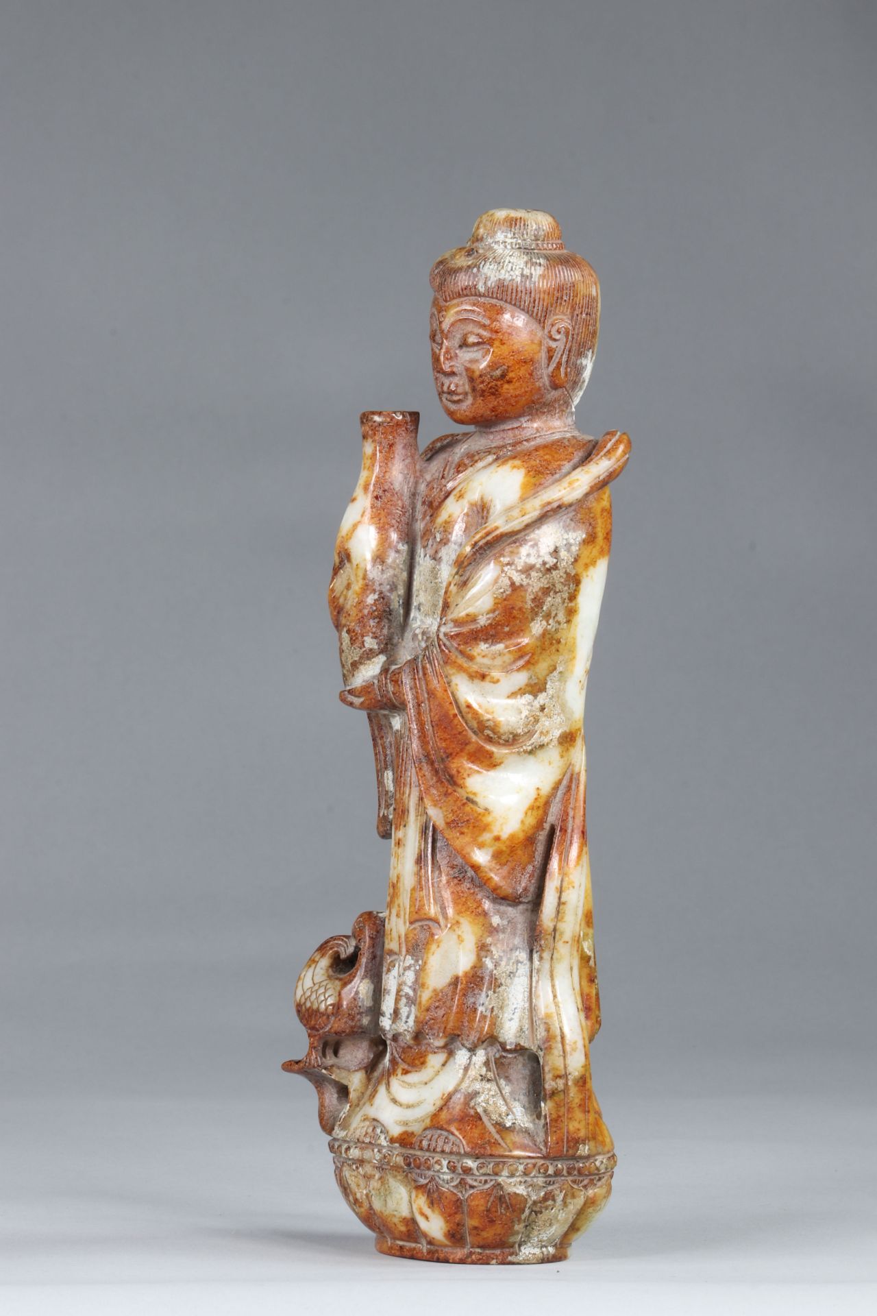 China colorful jade bodhisattva, Tang period - Image 5 of 5