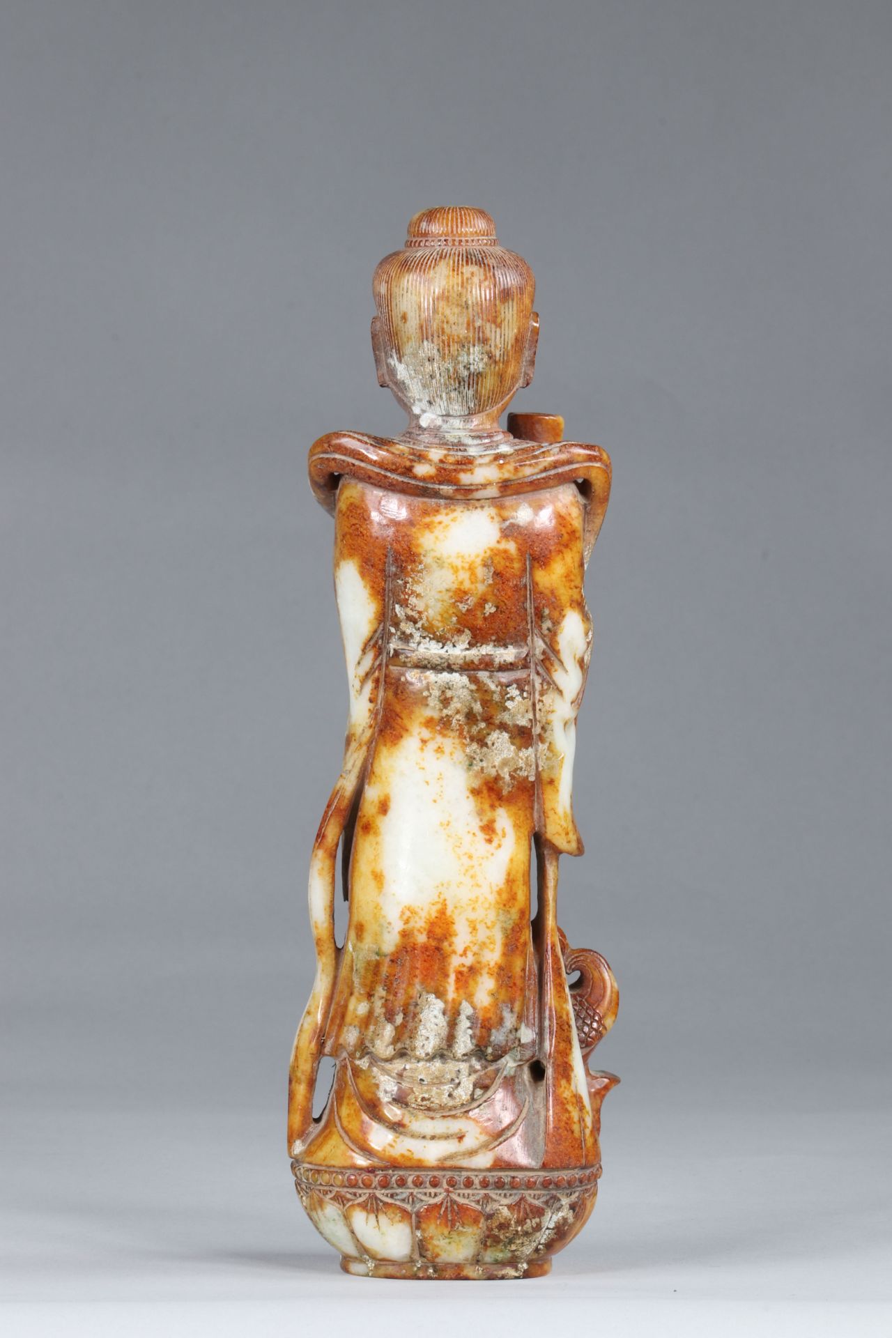 China colorful jade bodhisattva, Tang period - Image 4 of 5