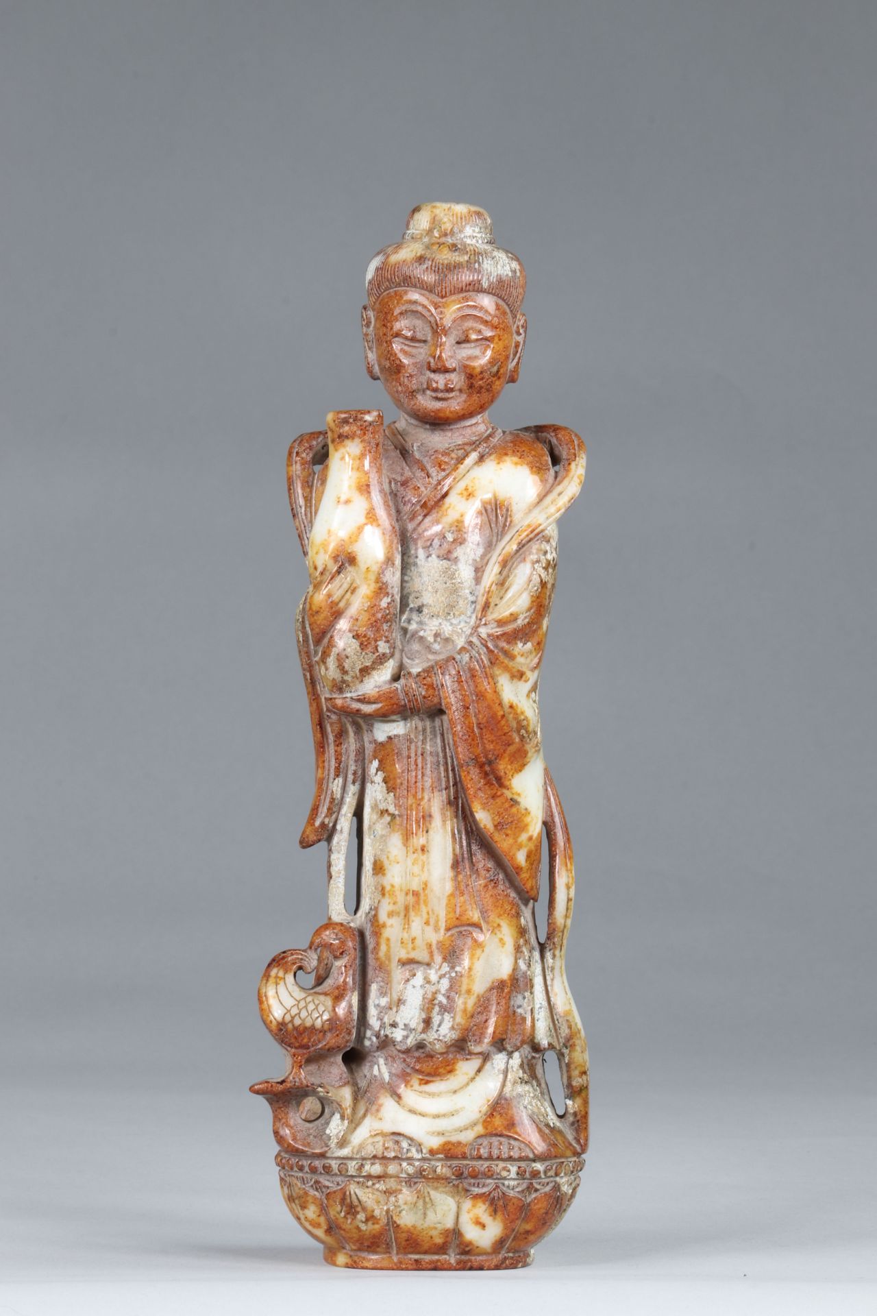 China colorful jade bodhisattva, Tang period - Image 2 of 5