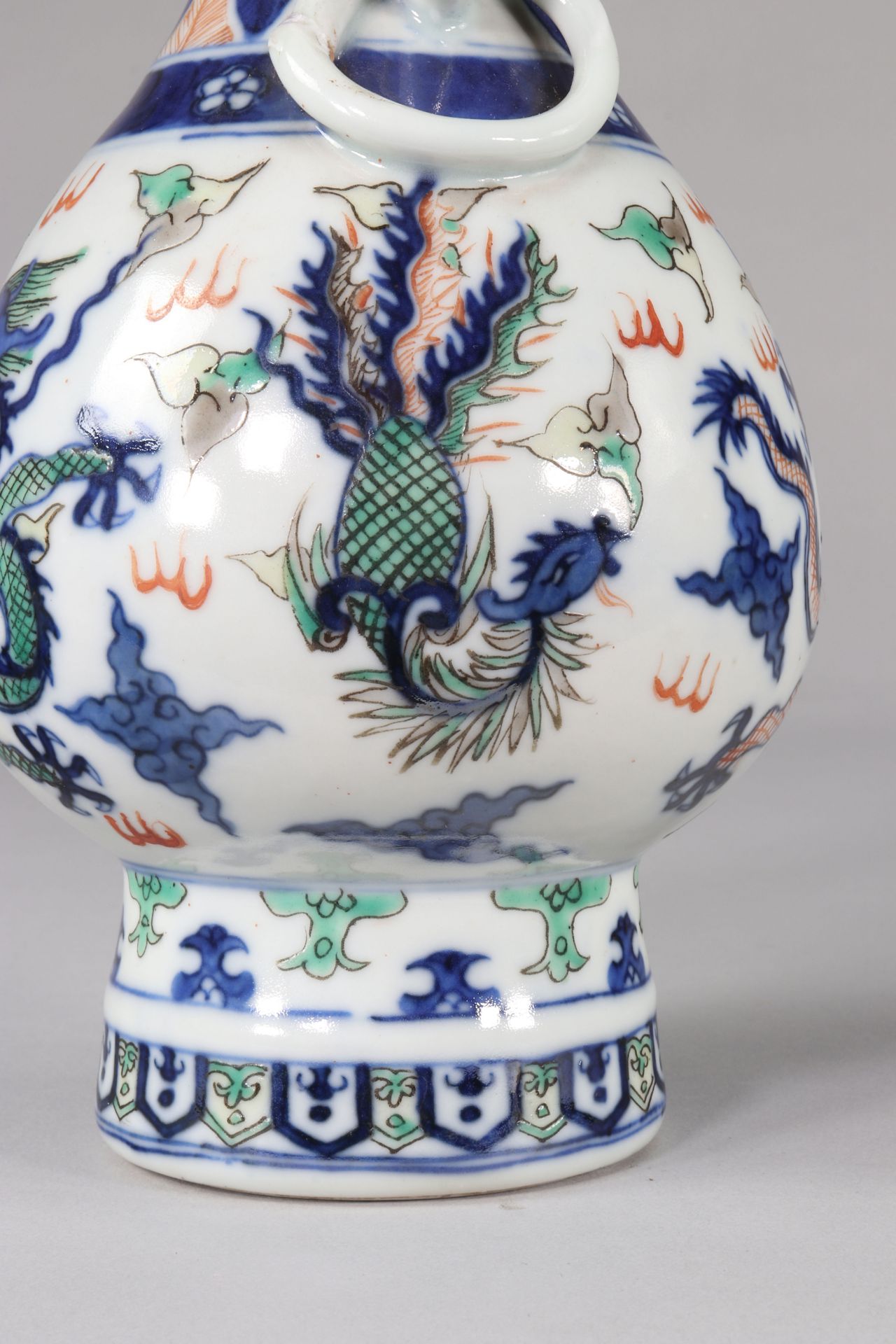 Doucai Dragon and Wanli phoenix vase - Image 10 of 12