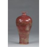 China Mei-Ping monochrome vase: -Peach Blossom- Qing period