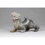 China A ferocious beast representing a couple with dragon and Phoenix archaic work