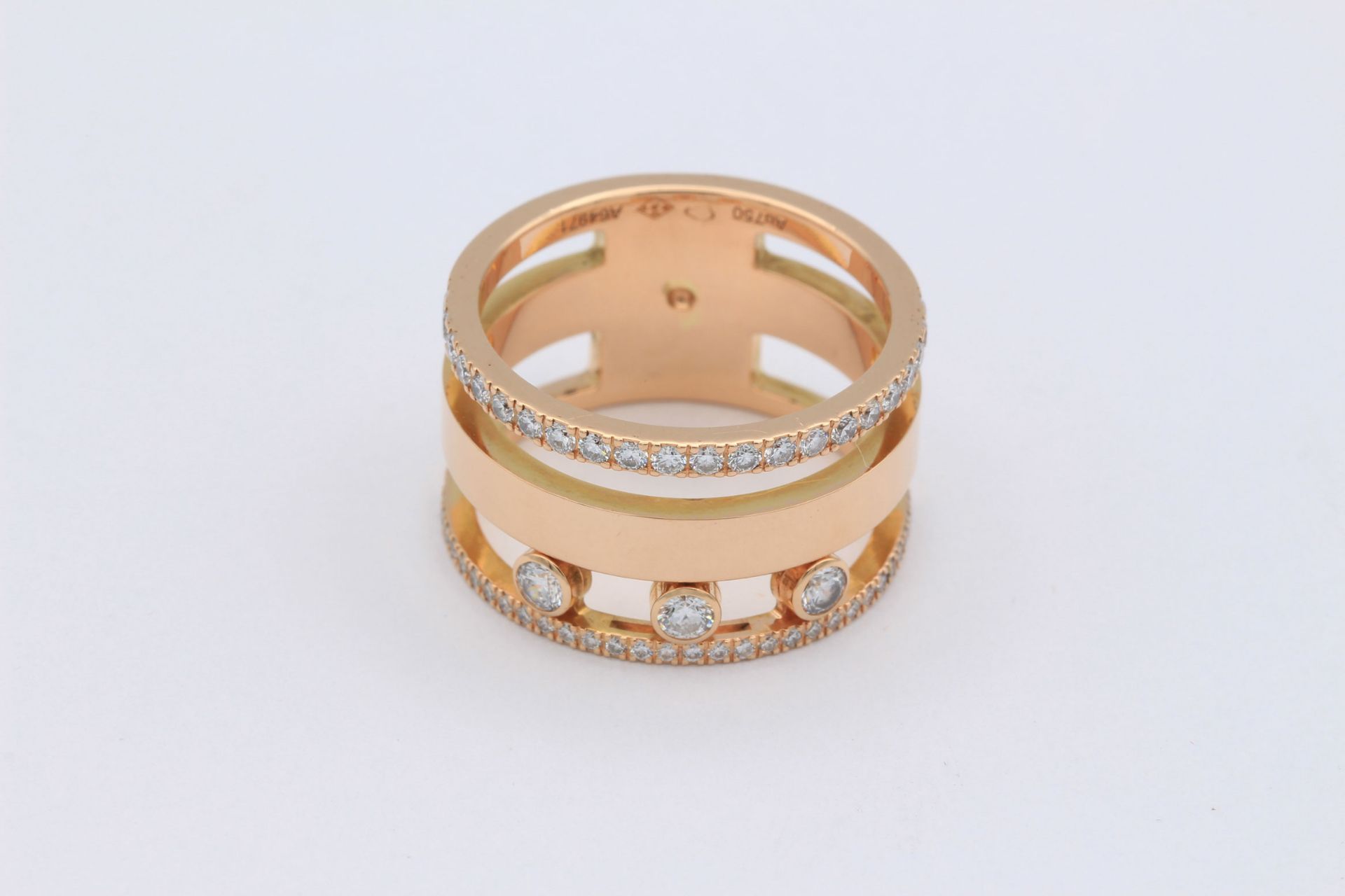 Large Romane model ring from Messika in 18K pink gold, set with 1.06K diamonds - Bild 2 aus 9