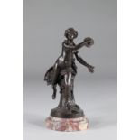 Bronze young woman with the timpani