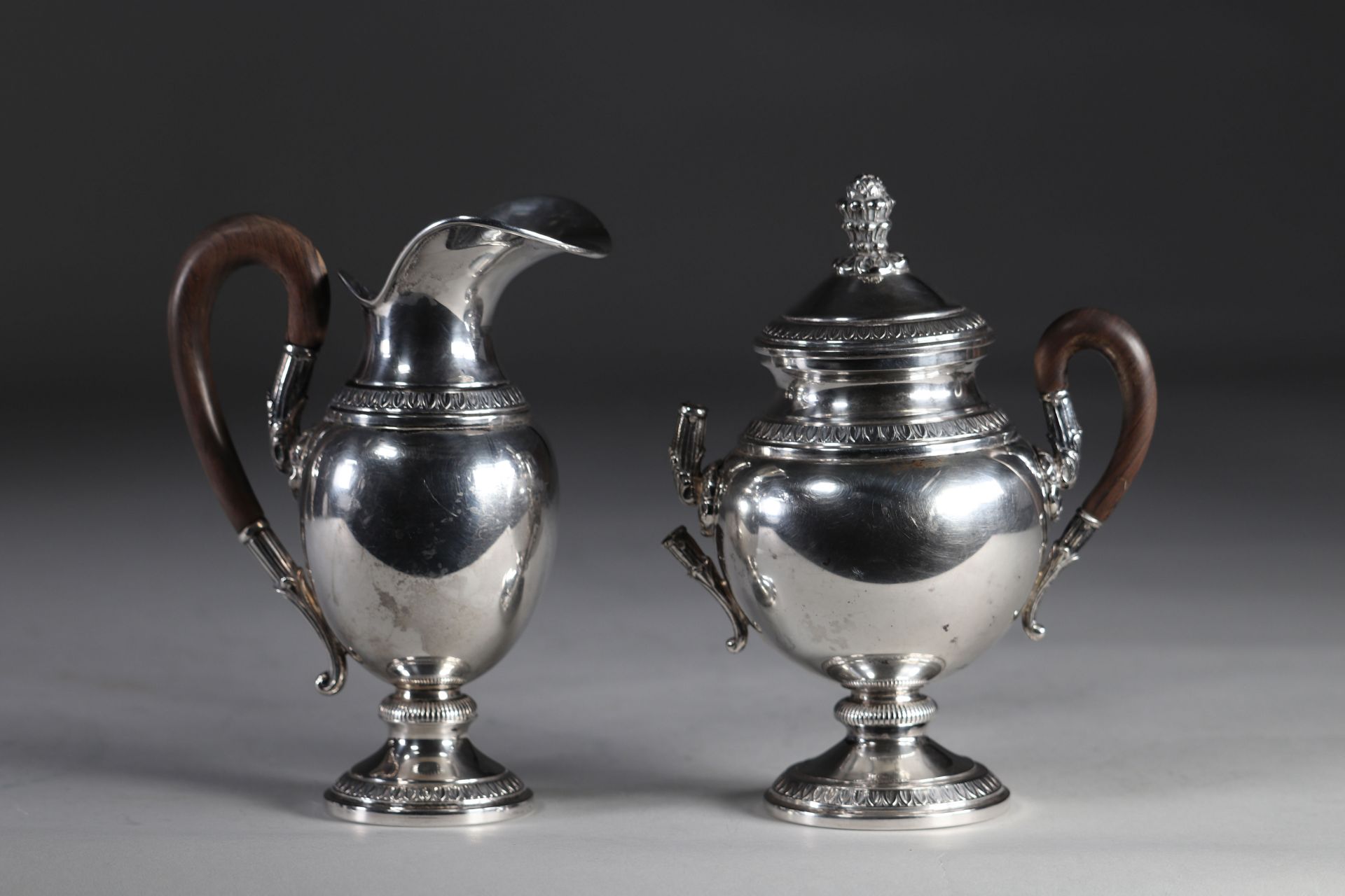 Empire style sterling silver service - Image 3 of 4