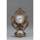 Clock in bronze and enamel probably Viennese 19th century