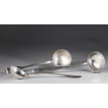 Lot of 3 silver ladles, various hallmarks