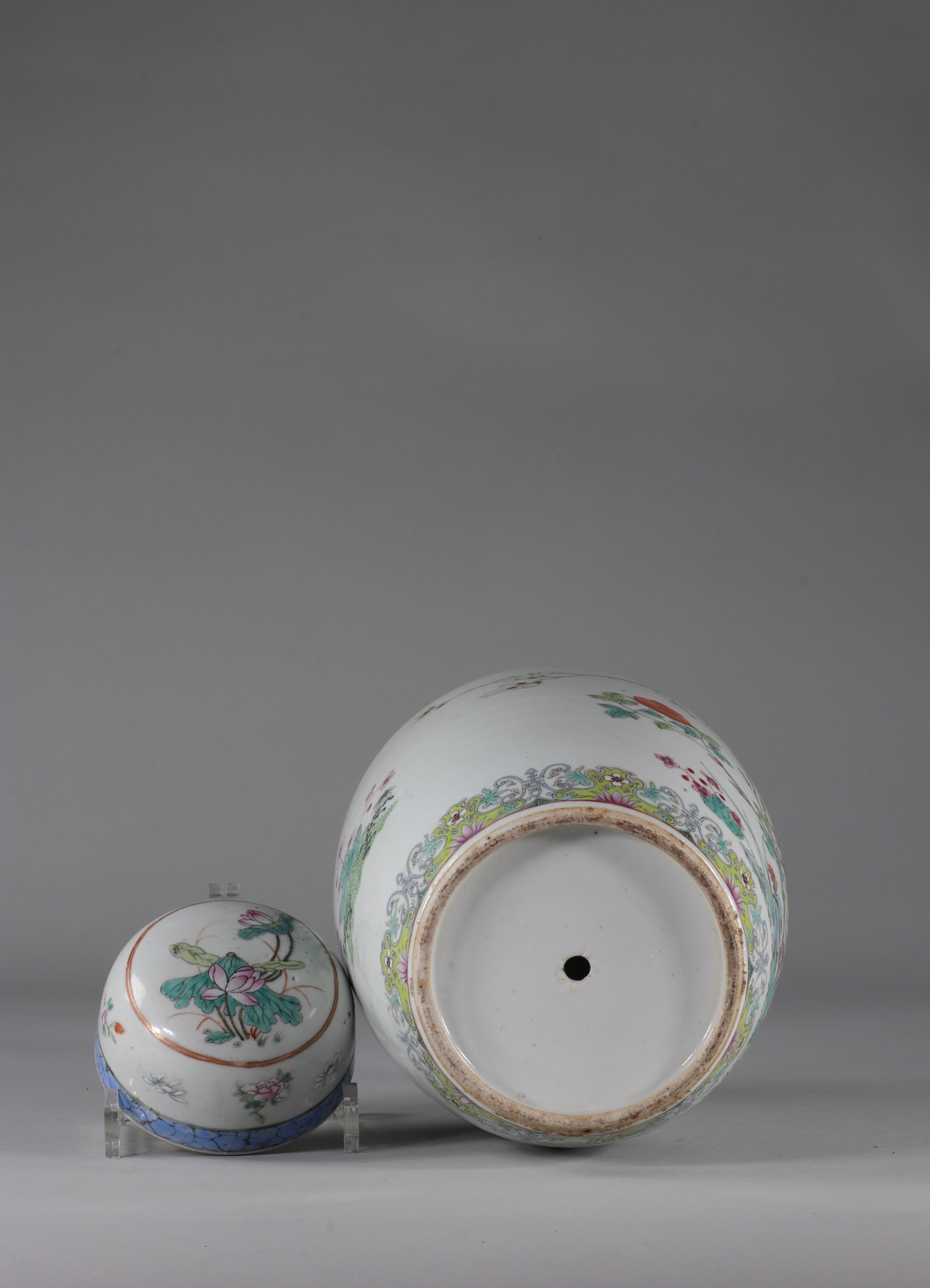 China famille rose porcelain vase decorated with birds and flowers Qing period - Image 7 of 7