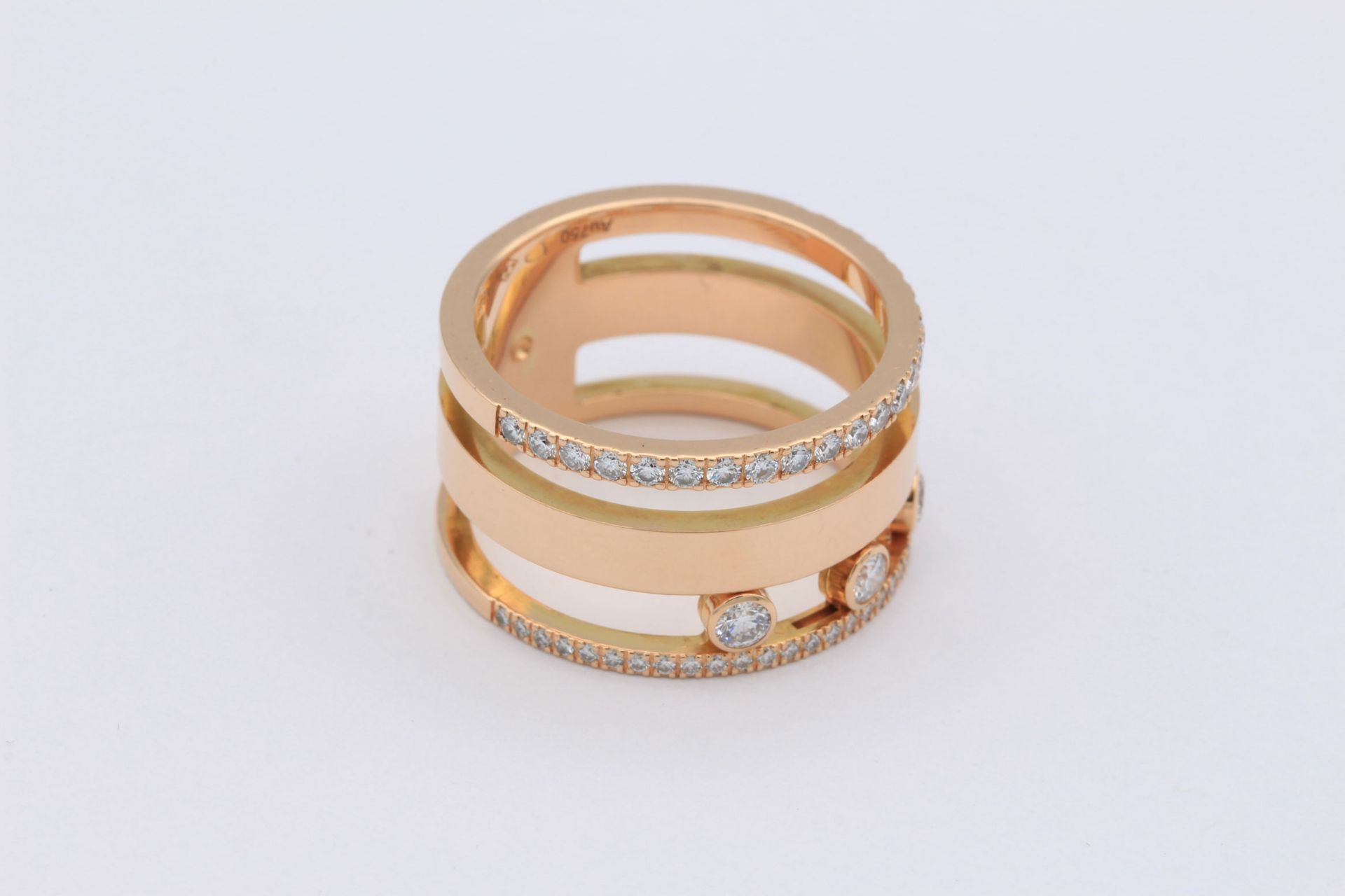 Large Romane model ring from Messika in 18K pink gold, set with 1.06K diamonds - Bild 7 aus 9
