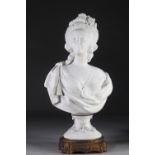 Sevres bust of Marie Antoinette Sevres porcelain mounted on bronze Leconte signature