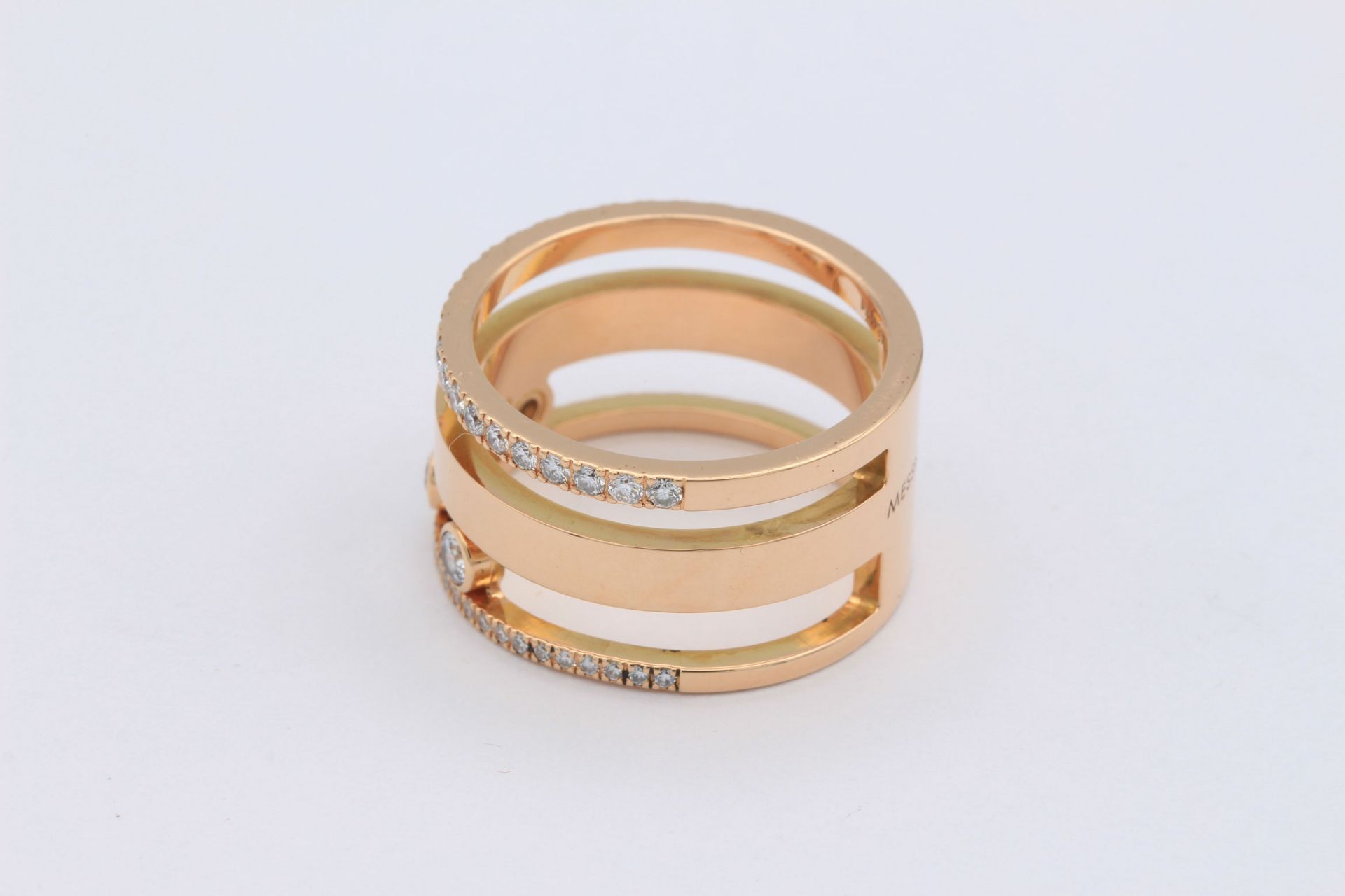 Large Romane model ring from Messika in 18K pink gold, set with 1.06K diamonds - Bild 4 aus 9