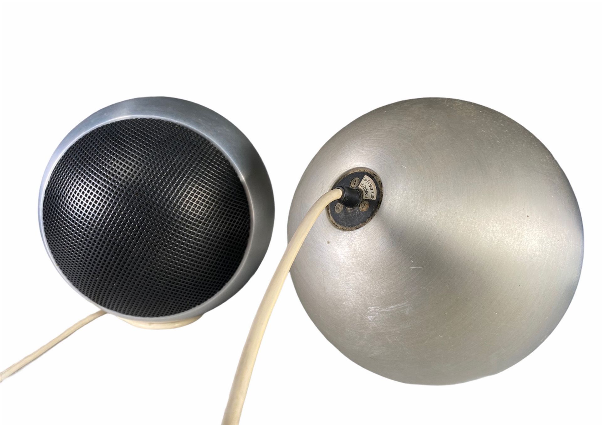 Pair of brushed aluminum hanging baffles. - Image 2 of 6