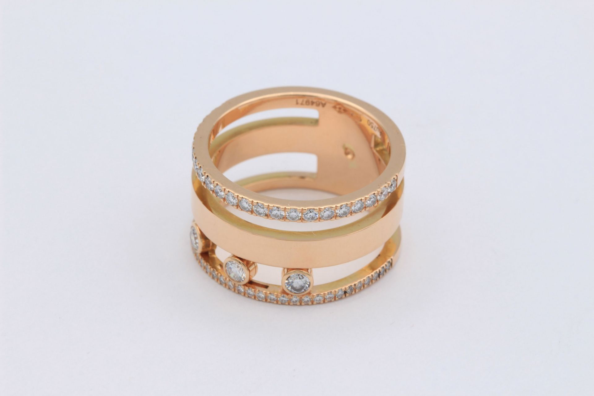 Large Romane model ring from Messika in 18K pink gold, set with 1.06K diamonds - Bild 3 aus 9